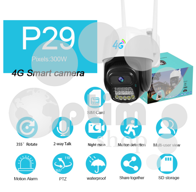 Камера видеонаблюдения P29-4G, склад Китай