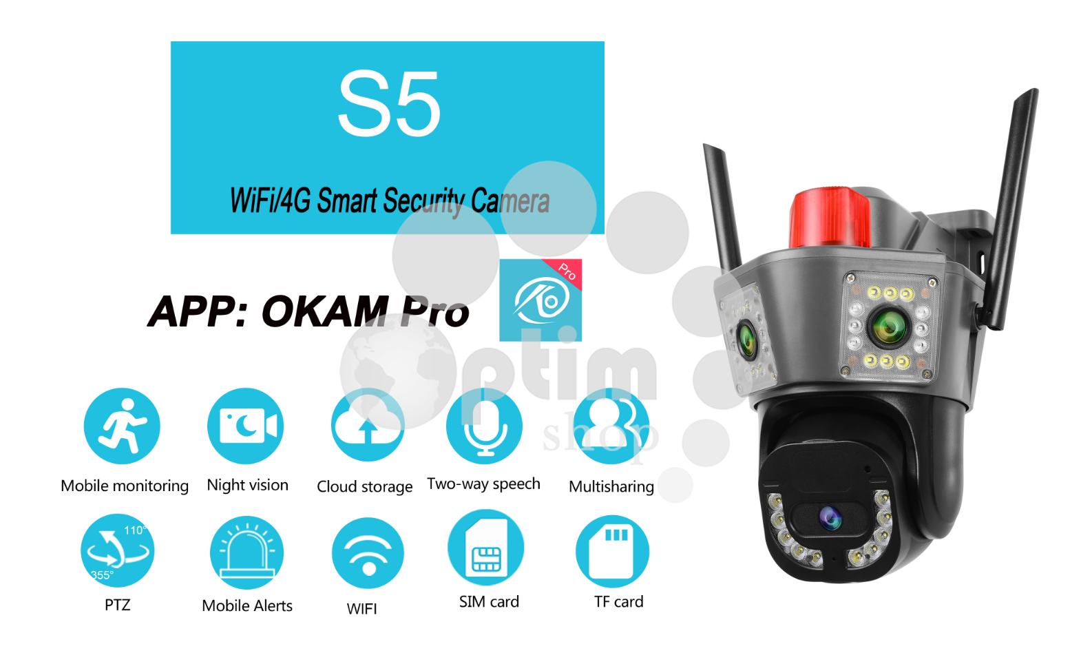 Камера видеонаблюдения S5-WIFI, склад Китай