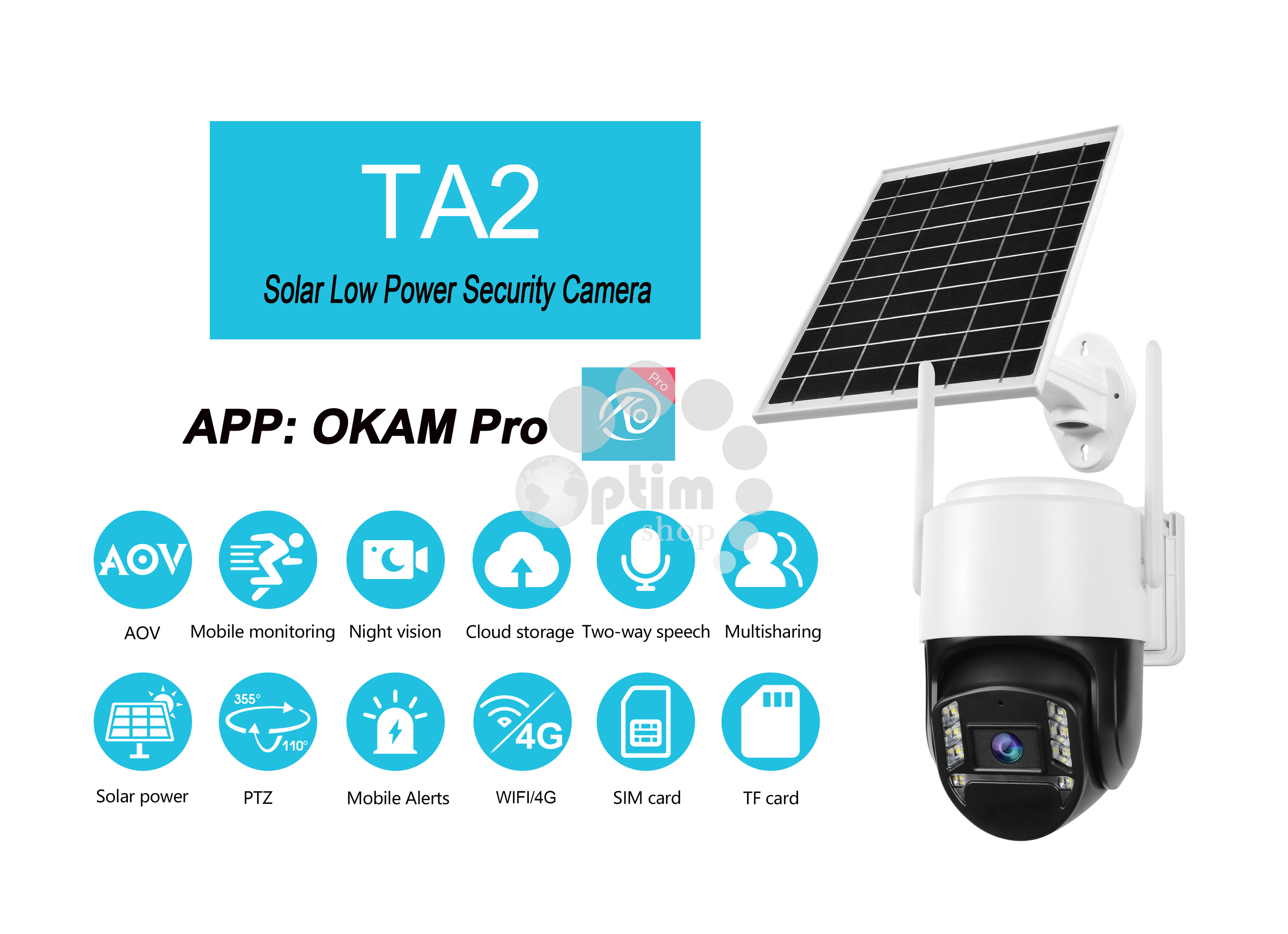 Камера видеонаблюдения TA2-WIFI, склад Китай